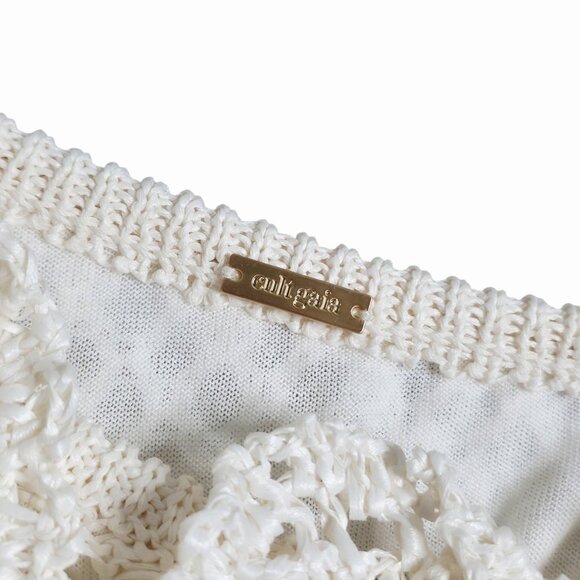 Cult Gaia Kendria Crochet Mini Dress Off White Size XL - Picture 5 of 14